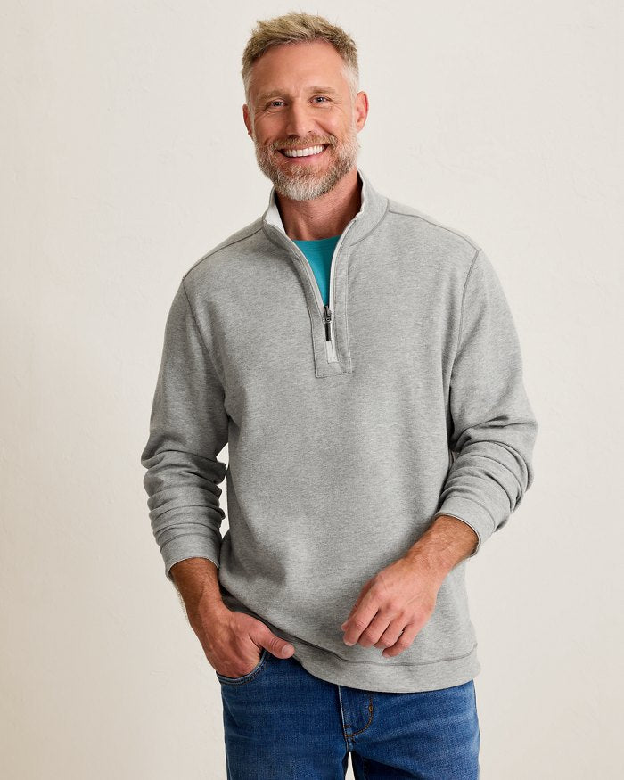 Tommy Bahama Flipview 1/4 Zip Lychee Heather