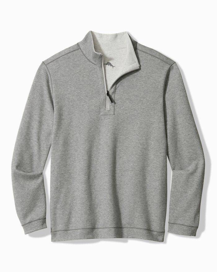 Tommy Bahama Flipview 1/4 Zip Lychee Heather