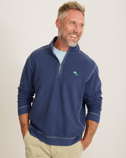Tommy Bahama Montego Beach Half Zip Island Navy