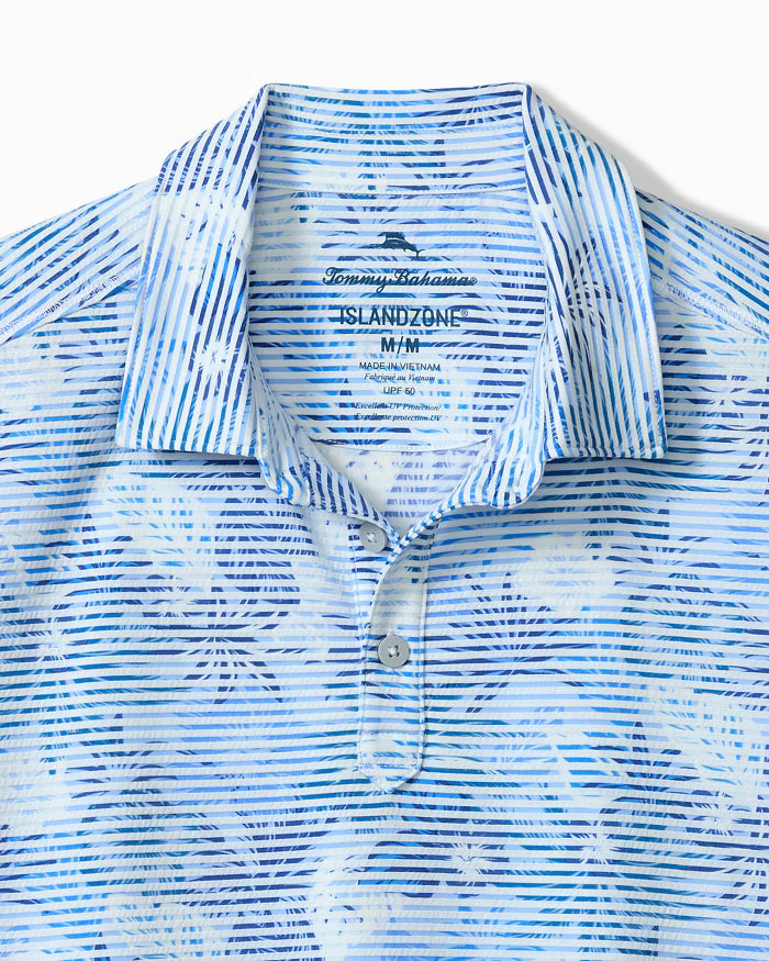 Tommy Bahama Costa Wave Palm Azul IslandZone® Polo in Blue Vault
