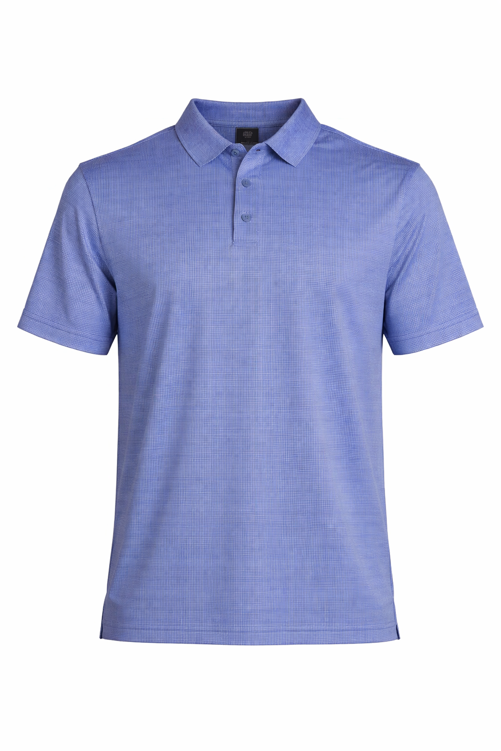 FX Fusion Short Sleeve Performance Polo in Blue Gingham
