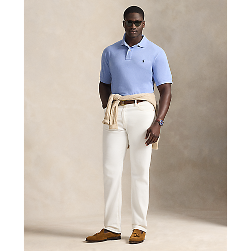 Polo Ralph Lauren Solid Mesh Polo Classic Fit Isle Heather
