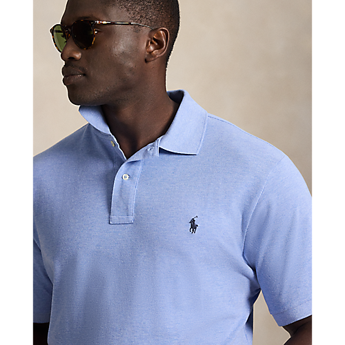 Polo Ralph Lauren Solid Mesh Polo Classic Fit Isle Heather