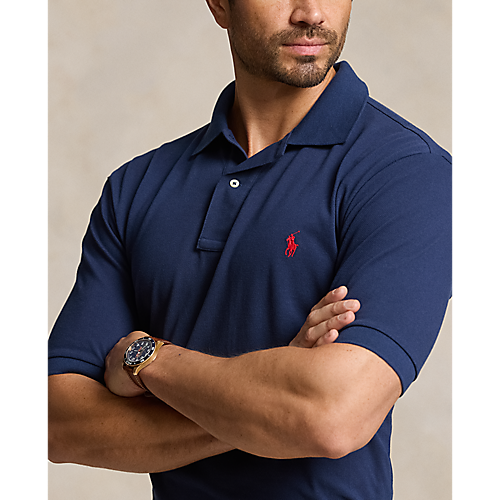 Polo Ralph Lauren Solid Mesh Polo Classic Fit Newport Navy