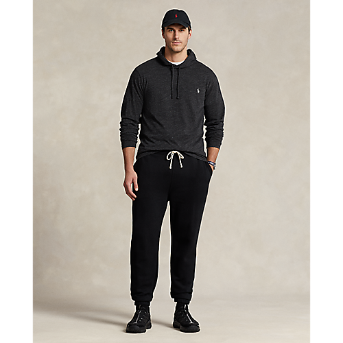 dress shirt with hoodie Polo Ralph Lauren Long Sleeve Jersey Knit Hooded T-Shirt Black Marl He –  Hajjar's Big & Tall Mens Clothing