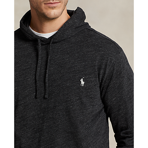 Polo Ralph Lauren Long Sleeve Jersey Knit Hooded T-Shirt Black Marl Heather