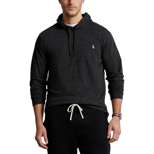 Polo Ralph Lauren Long Sleeve Jersey Knit Hooded T-Shirt Black Heather