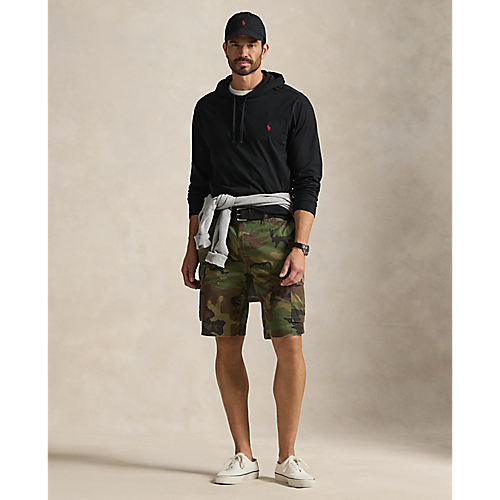 Polo Ralph Lauren Long Sleeve Jersey Knit Hooded T-Shirt Black