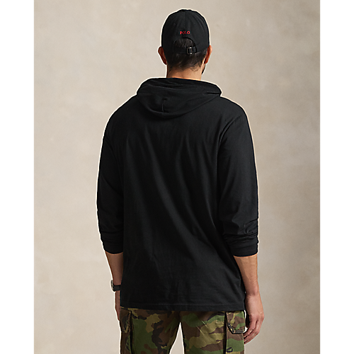 Polo Ralph Lauren Long Sleeve Jersey Knit Hooded T-Shirt Black