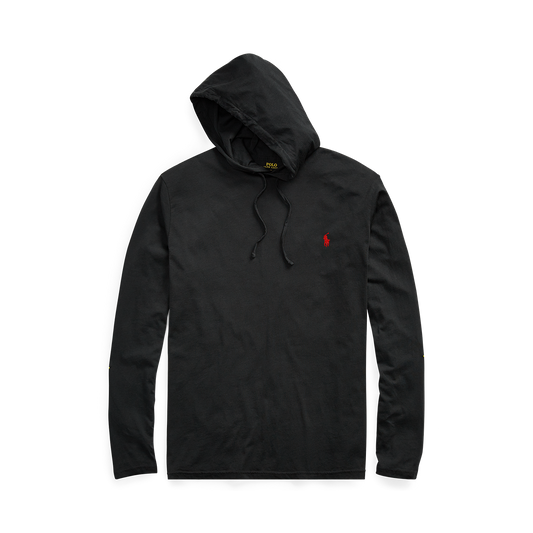 Polo Ralph Lauren Long Sleeve Jersey Knit Hooded T-Shirt Black
