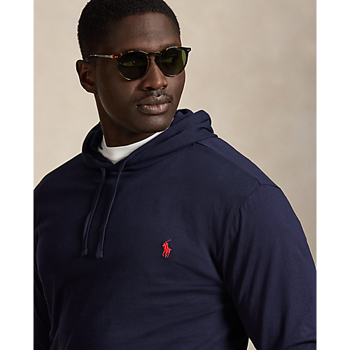 Polo Ralph Lauren Long Sleeve Jersey Knit Hooded T-Shirt Ink