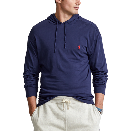 Polo Ralph Lauren Long Sleeve Jersey Knit Hooded T-Shirt Navy