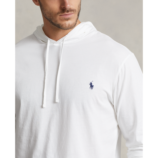 Polo Ralph Lauren Long Sleeve Jersey Knit Hooded T-Shirt White