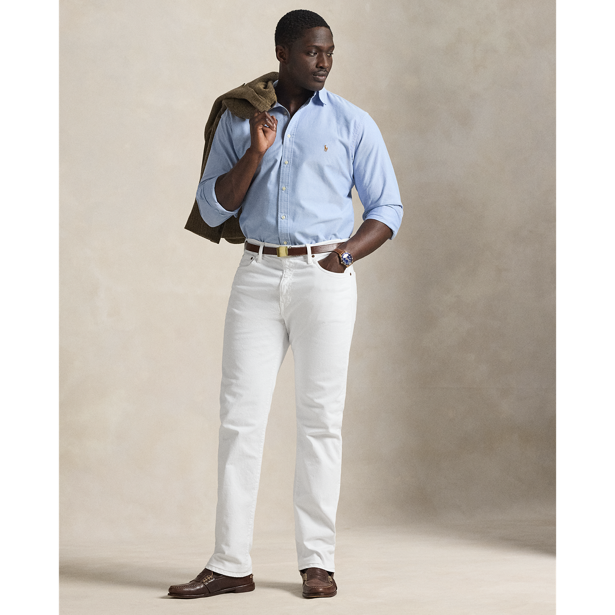 Polo Ralph Lauren Classic Fit Oxford Shirt Blue – Hajjar's Big