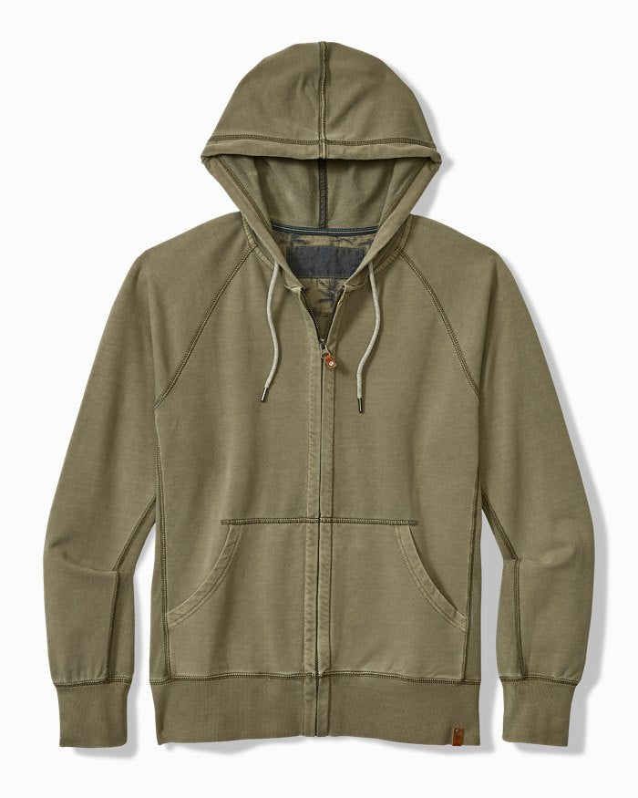 Tommy Bahama Ben and Terry Full-Zip Sweatshirt Tea Leaf