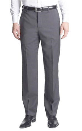 Jack Victor Riviera Traveler Flat-Front Pants Med Grey
