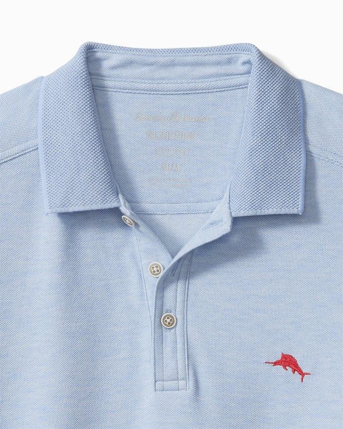 Tommy Bahama Emfielder IslandZone Polo Light Sky Heather - Hajjar's Big & Tall Mens Clothing