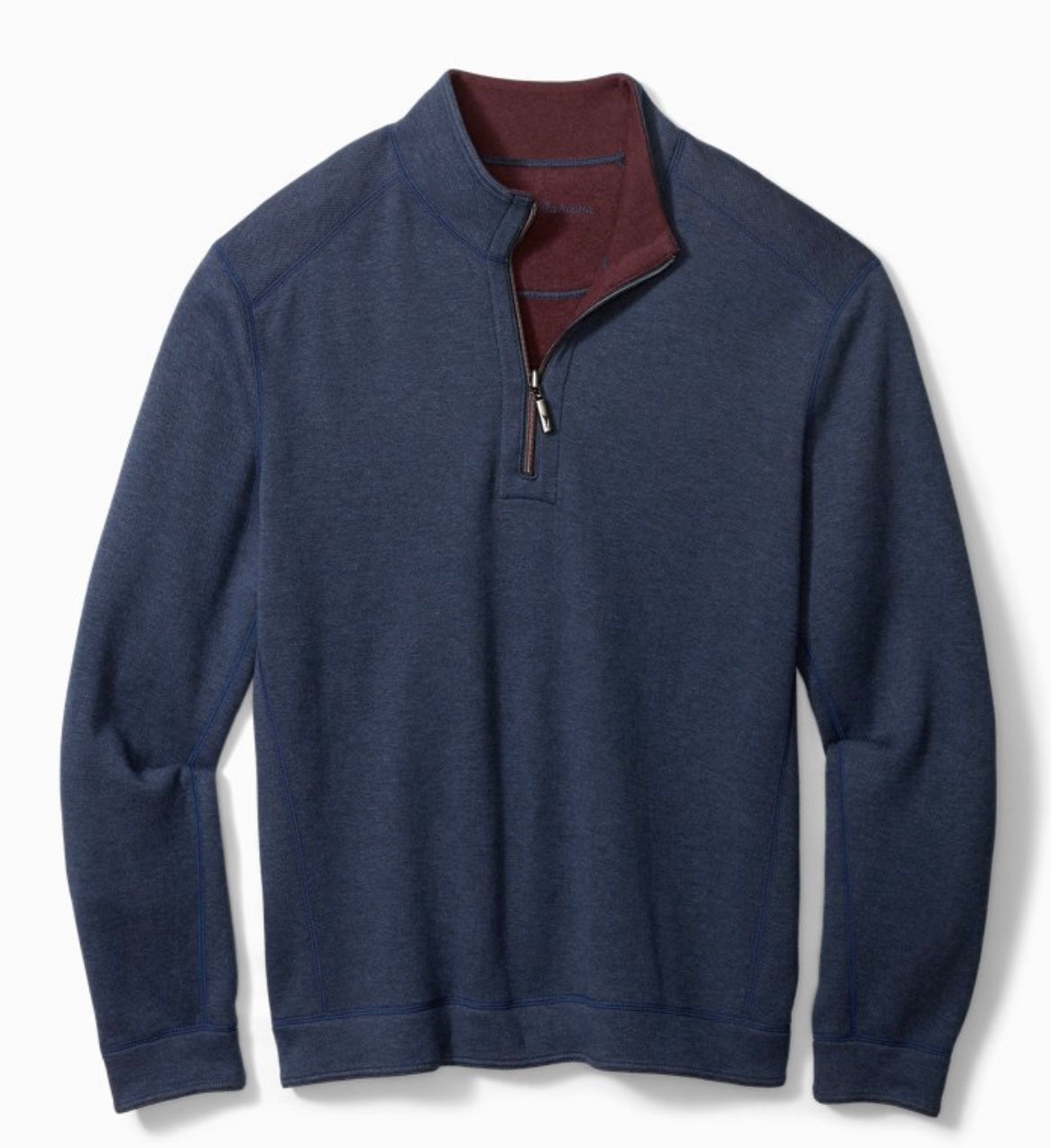 Tommy Bahama Flipshore Half-Zip Reversible Sweatshirt Coastline Heather