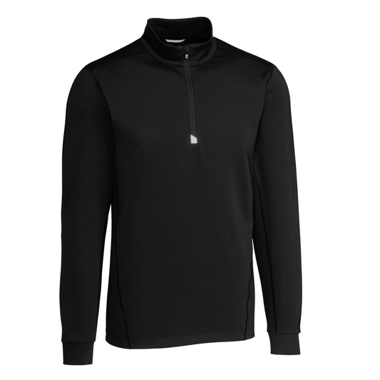Cutter & Buck Adapt Eco Knit Stretch Recycled Quarter Zip Pullover Black