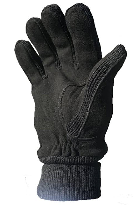 Deersuede Leather Gloves Fleece Lined 3M