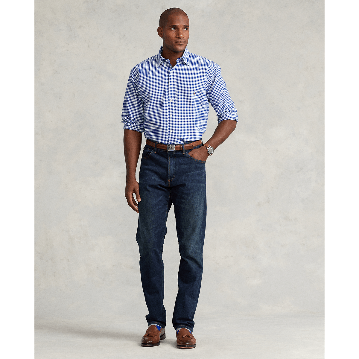 Polo Ralph Lauren Classic Fit Check Oxford Shirt Blue Gingham