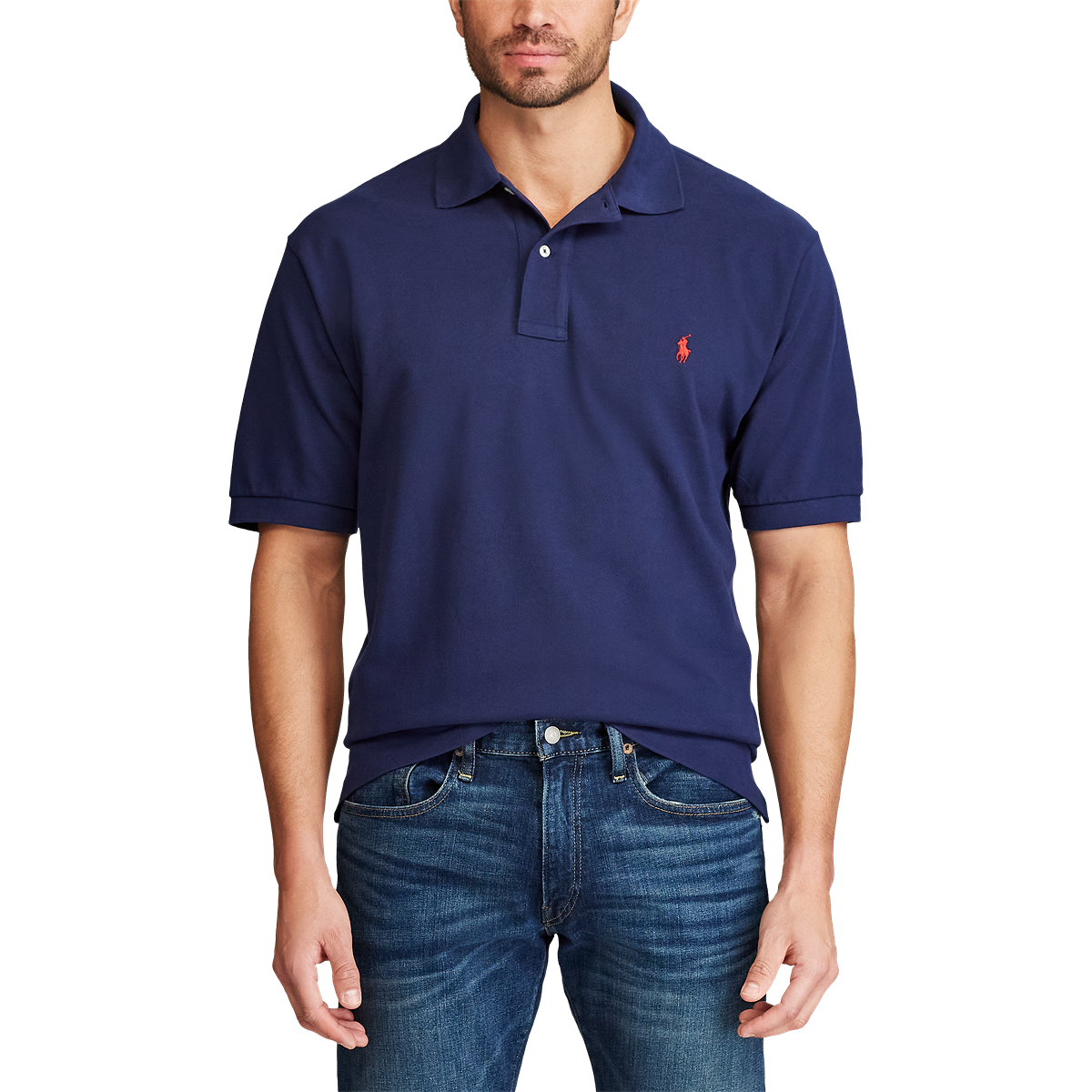 Polo Ralph Lauren Solid Mesh Polo Classic Fit Navy