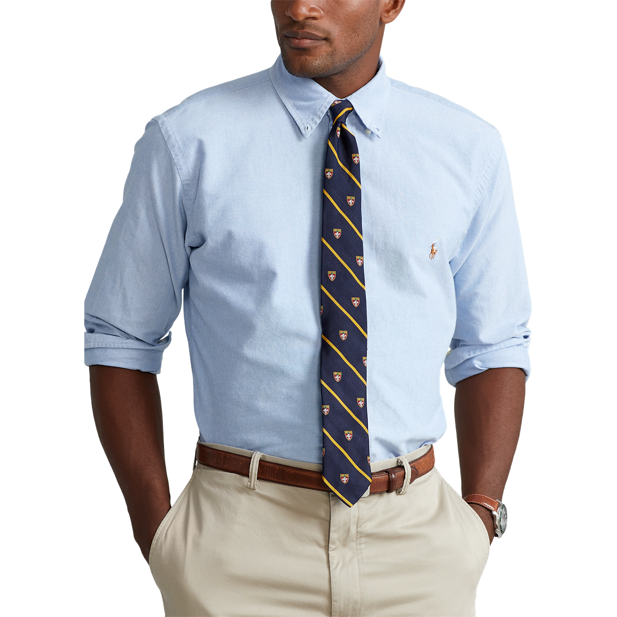 Polo Ralph Lauren Classic Fit Oxford Shirt Blue – Hajjar's Big & Tall Mens  Clothing